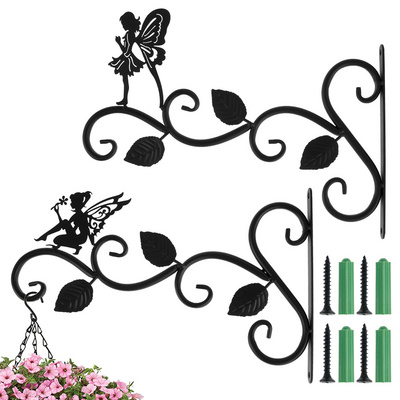 2PCS Hanging Plants Bracket Wall Planter Hooks Flower Pot Metal Iron Lanterns Hanger for Garden Outdoor Indoor