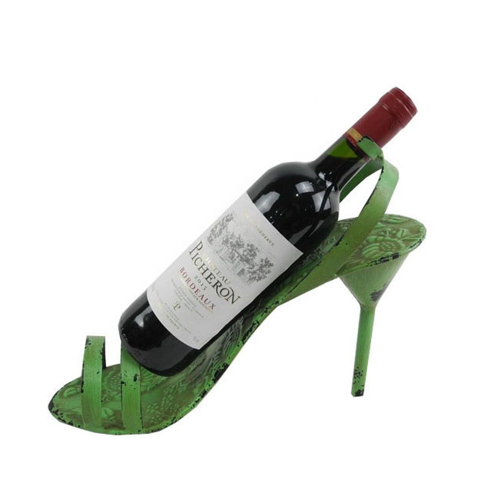 High Heel Shoe Single Bottle Wine Holder, Stylish Conversation Starter Wine Rack