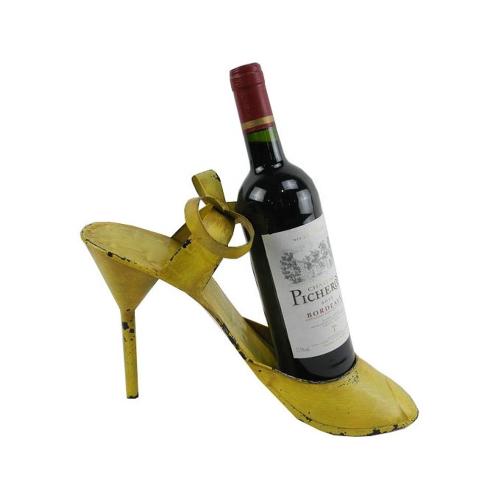 High Heel Shoe Single Bottle Wine Holder, Stylish Conversation Starter Wine Rack