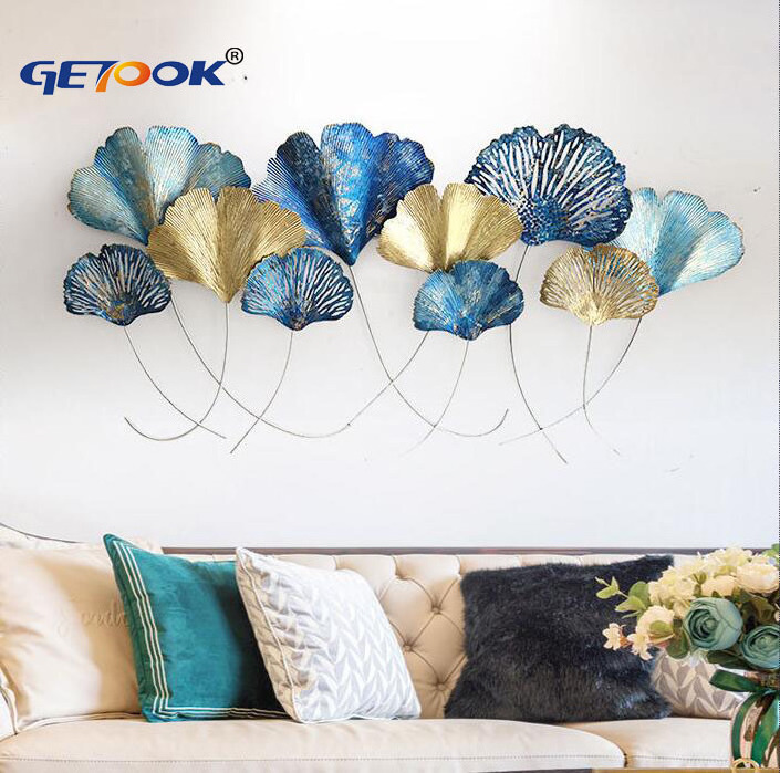 Ginkgo Leaf Metal Art Deco Leaves Wall Decoration