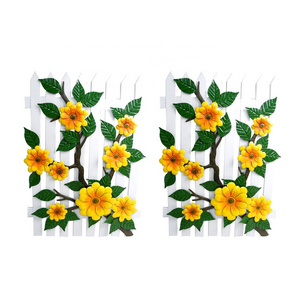 Factory direct sales light luxury style metal wall art creative flower home decoration