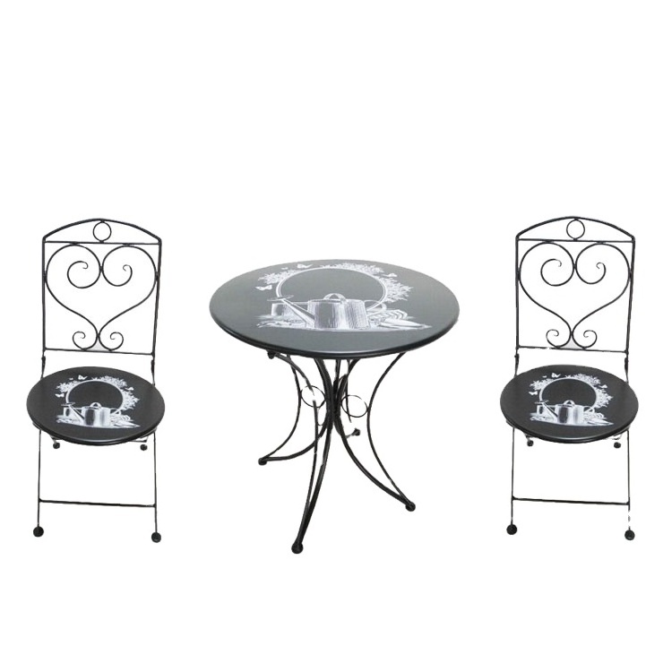 Metal Mosaic Bistro Set Hot Sale Light Luxury Style Handmade Metal Mosaic Bistro Set For Garden Furniture