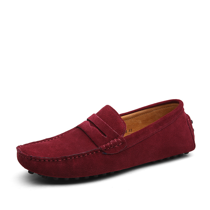 Men fashion high quality loafer shoes for men comfortable suede driving shoes moccasin shoes for men