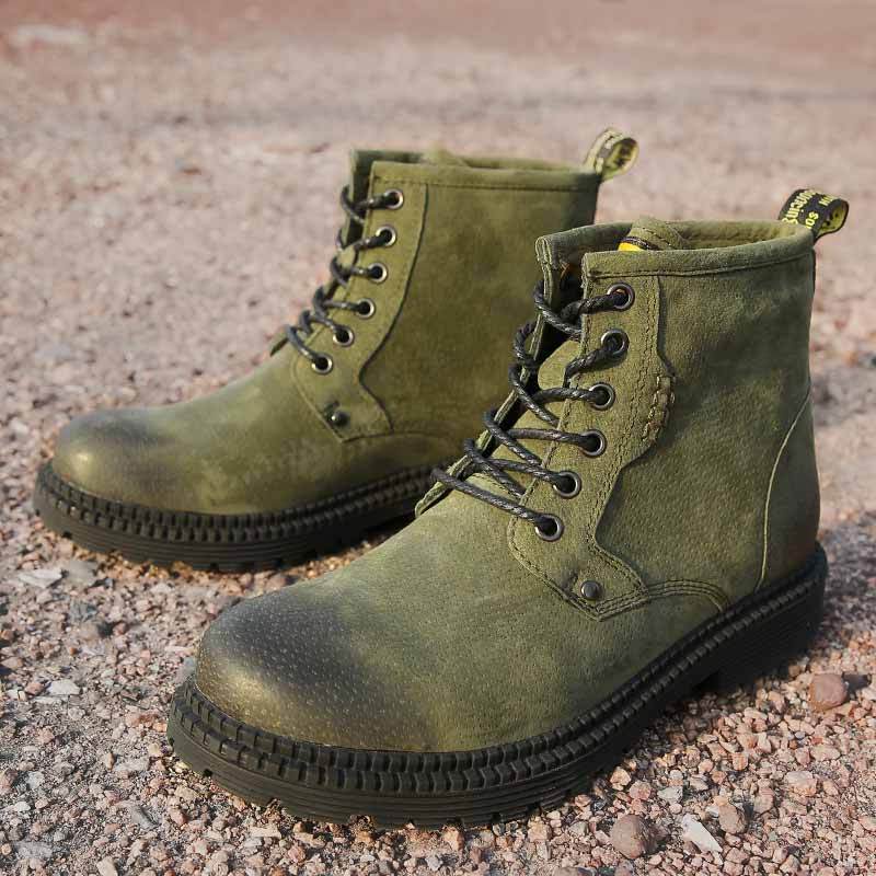 2022 High top boots British vintage work boots Versatile handsome men's Martin boots