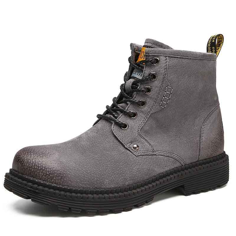 2022 High top boots British vintage work boots Versatile handsome men's Martin boots