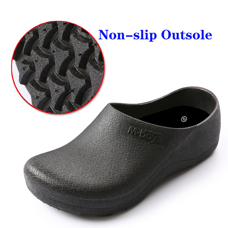 Bomei  Wholesale Non Slip Oil Resistant Best PVC Men Hotel Work Kitchen Chef Shoes For Cooking