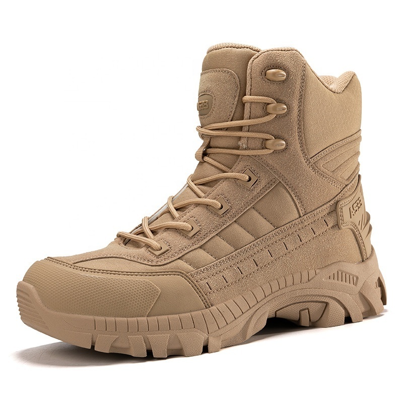 2024Wholesale Rubber Leather Shoes Climbing Hiking Desert Tactical Delta Combat Boots