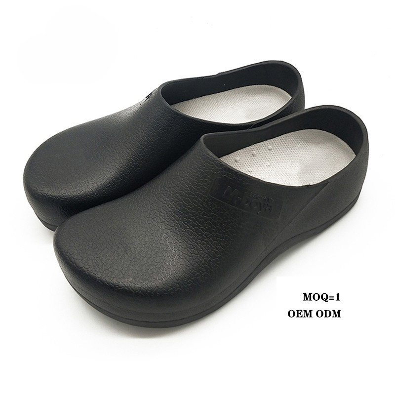 Bomei  Wholesale Non Slip Oil Resistant Best PVC Men Hotel Work Kitchen Chef Shoes For Cooking