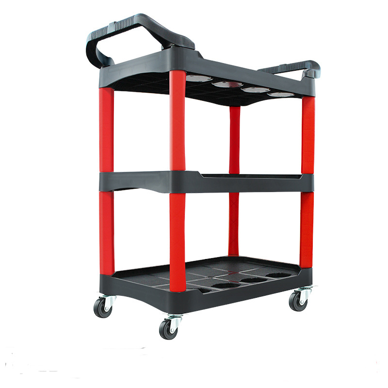 3 Shelf Multifunctional Auto Repair Tool Cart   Car Detailing Trolley Detailing Cart Mechanic Tool Cart