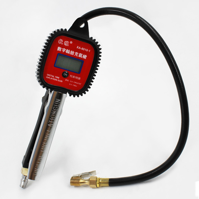 Red Dual Head Tire Inflator With Lockable Chuck – 120 PSI For Car, Truck, SUV