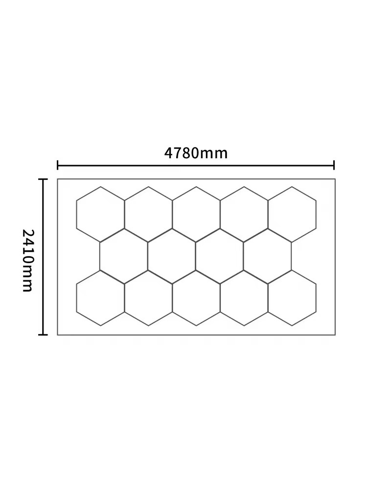 PC hex LED tube light for garage and car wash lighting with the ABS connector