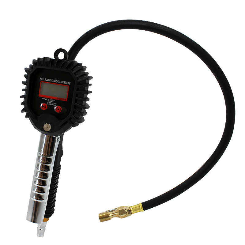 Digital Air Tire Inflator pressure Gauge With Heavy Duty Hose