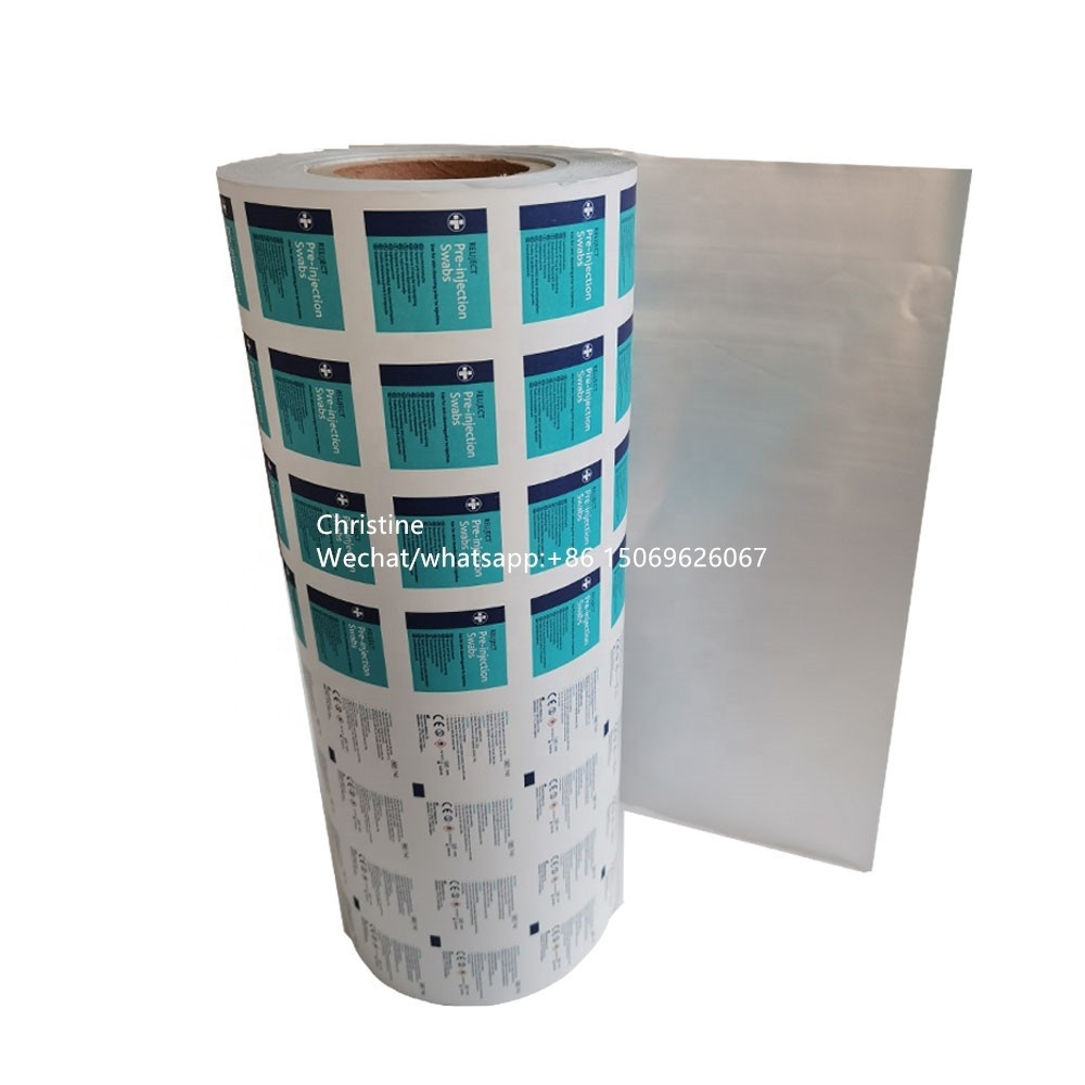 73gsm 600mm Pharmaceutical Aluminum Laminated  Paper for Alcohol Prep Pads Alcohol Swabs Sachet Packaging