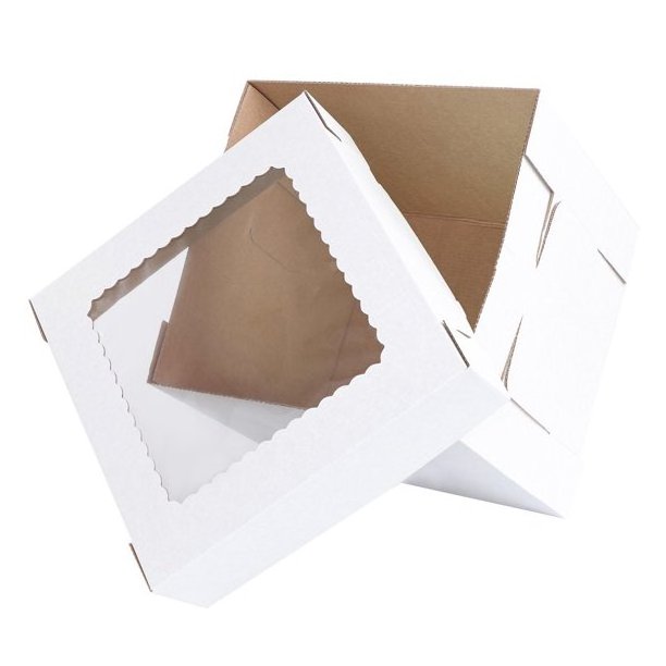 Easy Assemble 10,12,14,16 Inches Wedding Large Cake Box White Corrugated Tall Cake Box