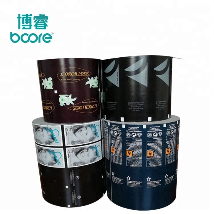 Flexible printing Custom Logo Single Wipes Lens Cleaning Wipes Sachet Packing Aluminum Foil Paper