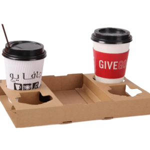 Factory Price Corrugated Paper 4 Cup Coffee Paper Carrier Cup Holder Tray Cup Carton Box for Takeaway Beverage Drinks