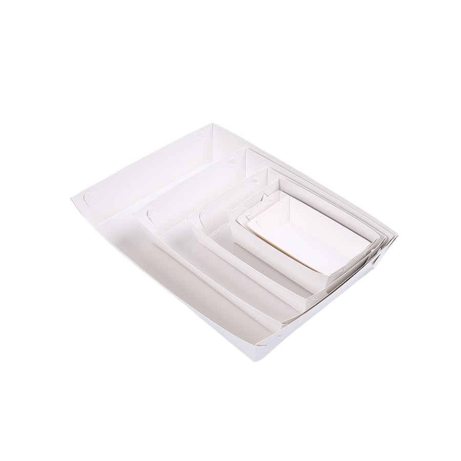 Wholesale Factory directly supply white Cake trays  Disposable food grade cake Dessert Tray food packaging Cake paper trays