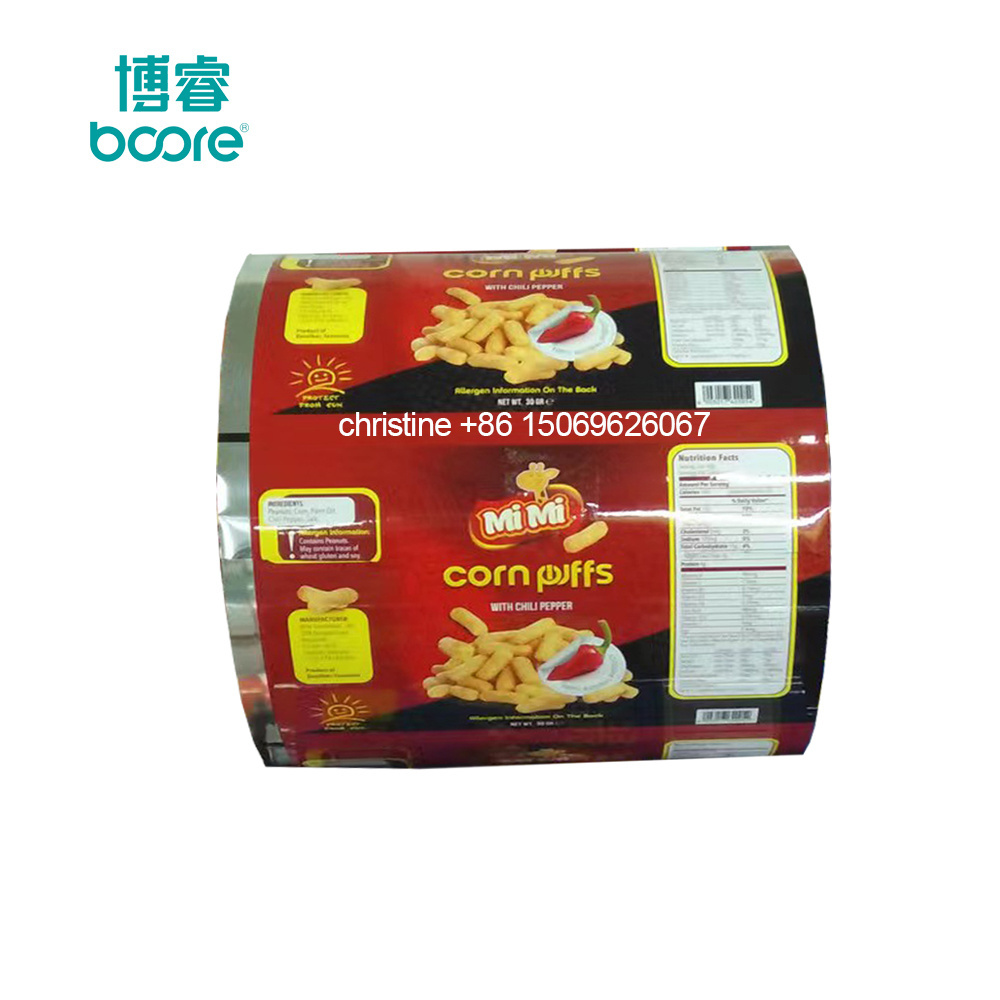 Plastic Food Packaging Film Laminated Film for Biscuit Potato Chips Packing Used on Automatic Packing Machine