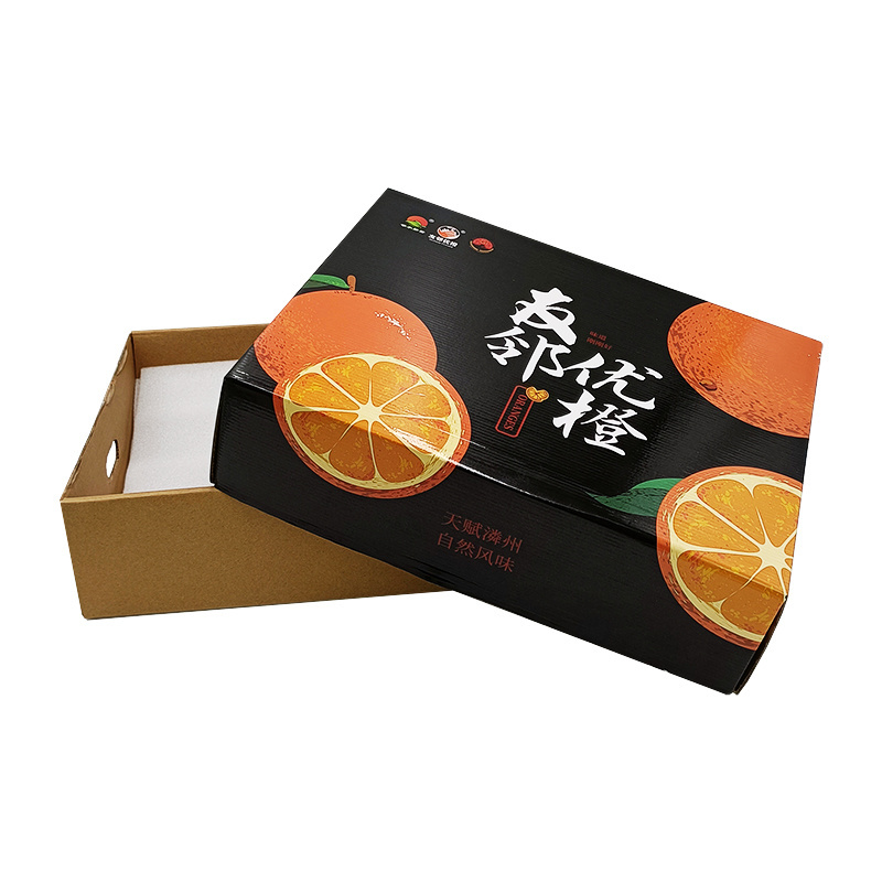 Custom recyclable packing carton corrugated shipping fruit orange banana package box