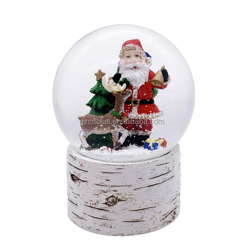 Custom Resin Crafts Design DIY 3D Castle Luxury Miniature Music Box glass watering New York Building Snow Globe For Souvenir