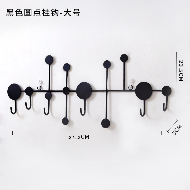 Iron Coat Hooks Wall Mounted Metal Coat Hooks 6-Hook Gold black Rack Heavy Duty decoration Coat Rack for Clothes Hat Key bag