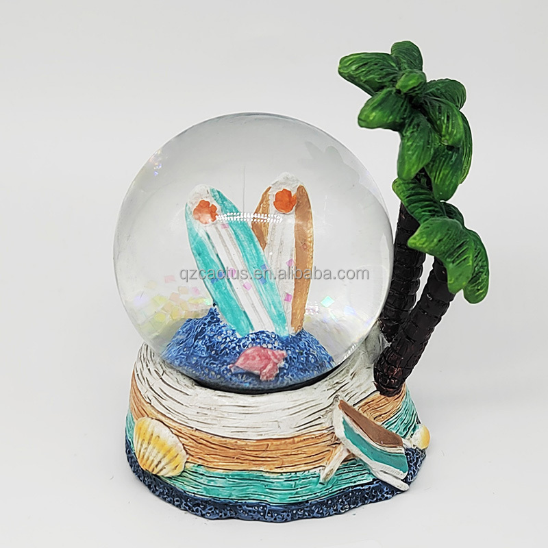 Custom Snow Globe seaside Tourist Gifts Resin turtle beach snow globe souvenirs snowball marine style ocean life snow globe