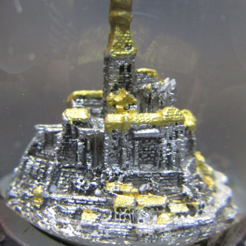 Wholesale custom tourist gift resin snow globe Mont Saint Michel Castle Snowball