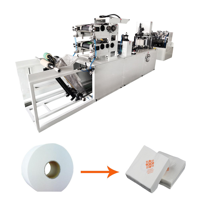 The production of paper napkin making machine tissue paper napkin converting machine two colors for small business equipment