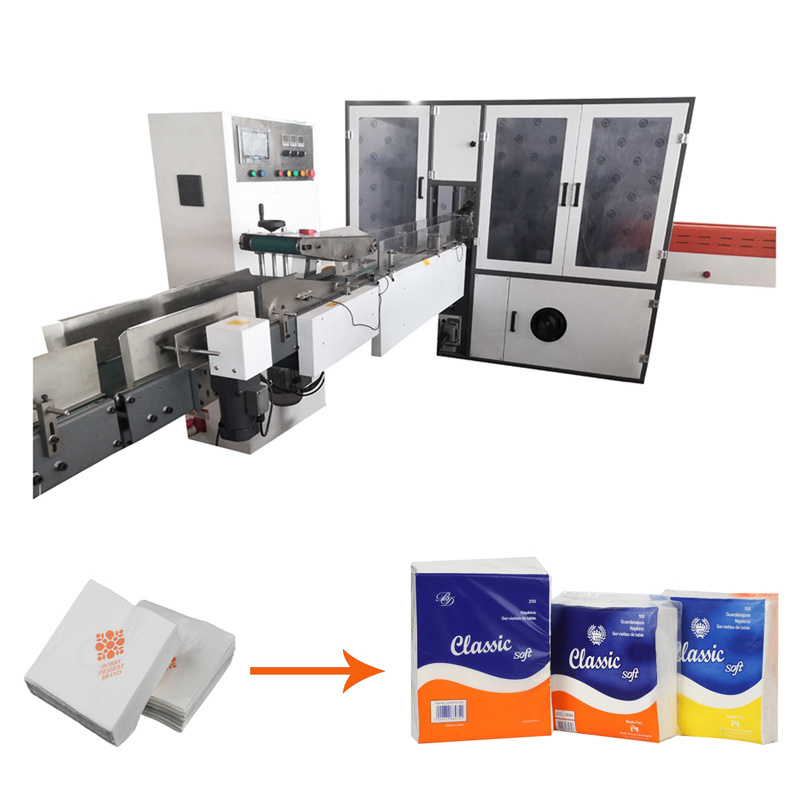 Automatic Napkin Packing Machine Restaurant Table Napkin Tissue Folding Cutting Paper Serviette Packing Machine