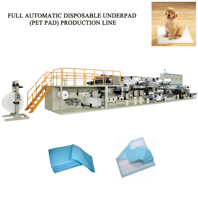 Disposable absorbent underpad hospital bed pads manufacturing machine