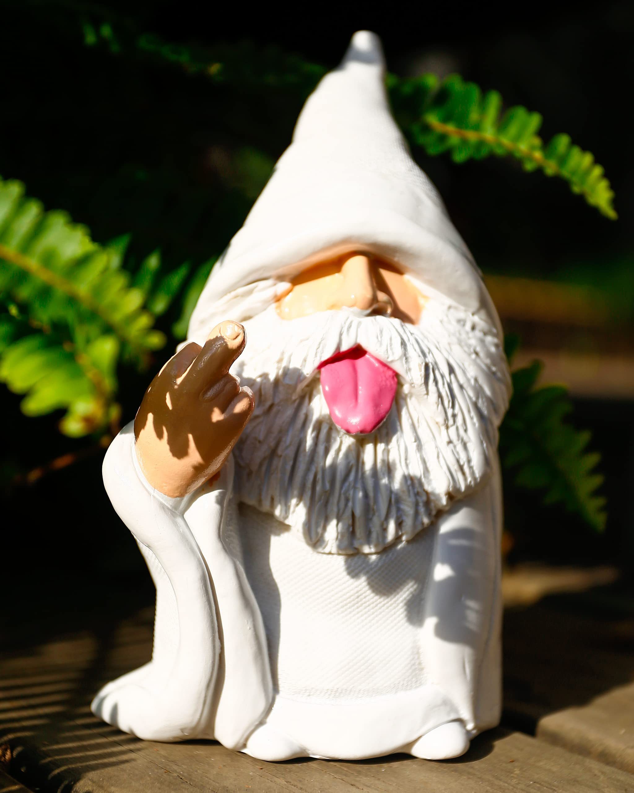 Housewarming Garden Patio Gift Naughty Resin Gnome Statue for Lawn Yard Ornaments