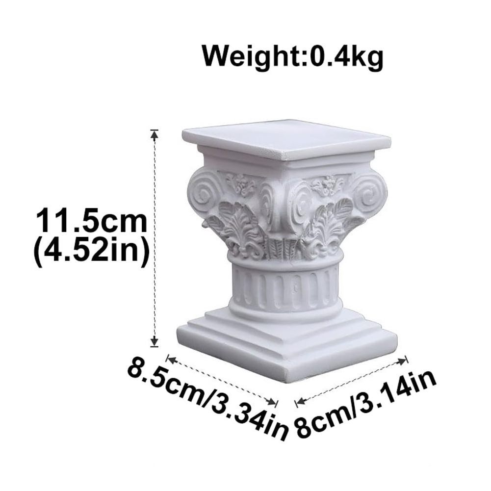 11.5 x 8.5 x 8 Roman Column Statue Roman Plaster Pillar Resin Sculpture for Home Decoration Gift