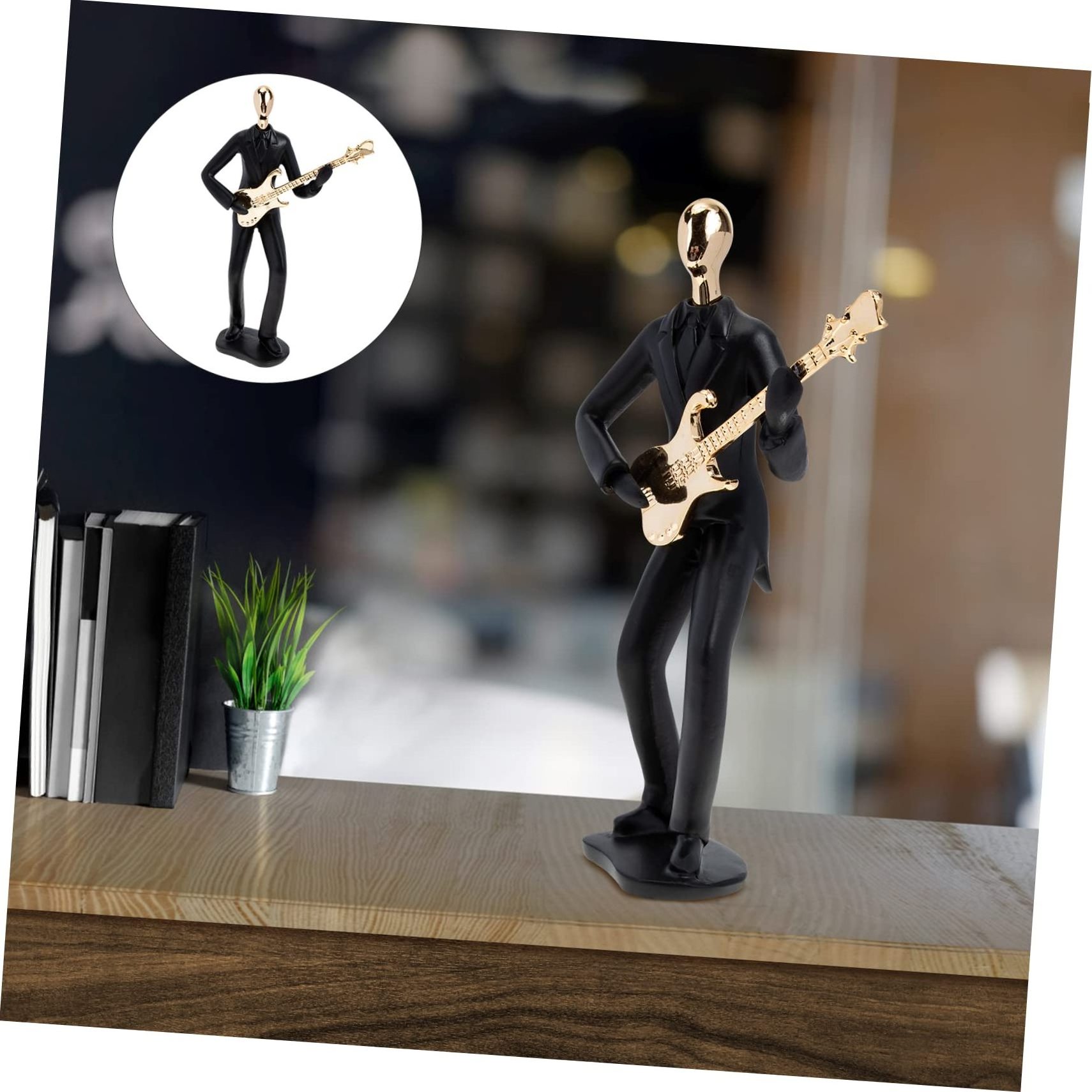 Resin Band Ornament Trophy Modern Abstract Home Decor Guitarist Musical Instrument Model Souvenir Adornment Figure