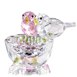 Collectible Table Home Decor Art Animal Glass Figurines Crystal Bird Ornament