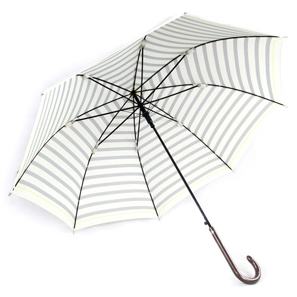 2024 High Quality Customize Logo Auto Open Windproof Walking Stick Wear Resistant Stripe Straight Golf Umbrella