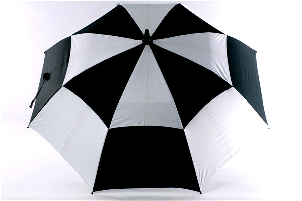 Big size golf umbrella black and white double layer windproof sport umbrella