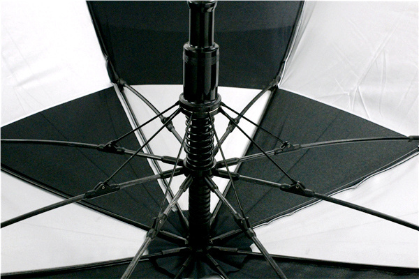 Big size golf umbrella black and white double layer windproof sport umbrella