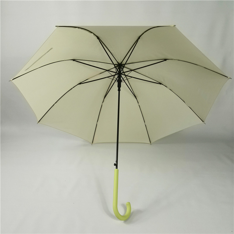 top grade  durable auto open support smart 23 inch green rainproof straight umbrella