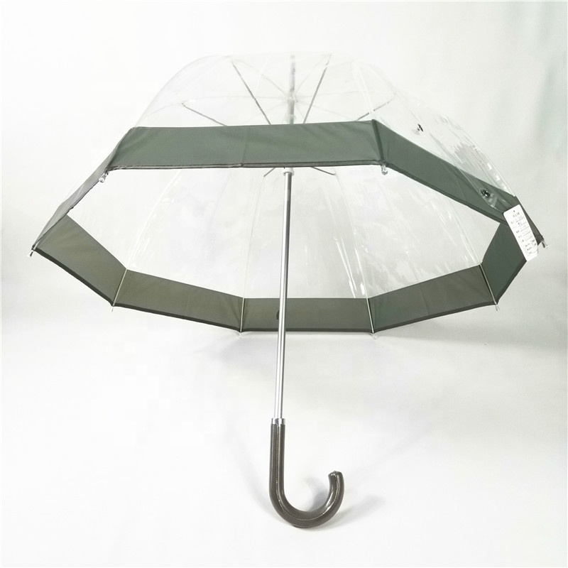 extra large promotional mushroom clear poe transparent  umbrella with printing