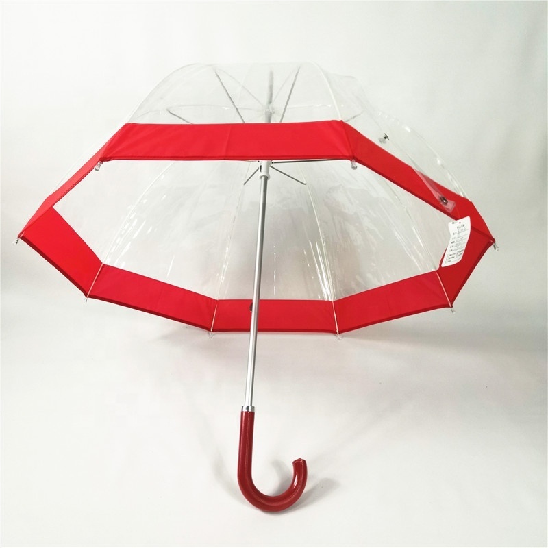 extra large promotional mushroom clear poe transparent  umbrella with printing