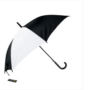 high quality promotional cheap automatic j handle straight umbrella with plastic cover