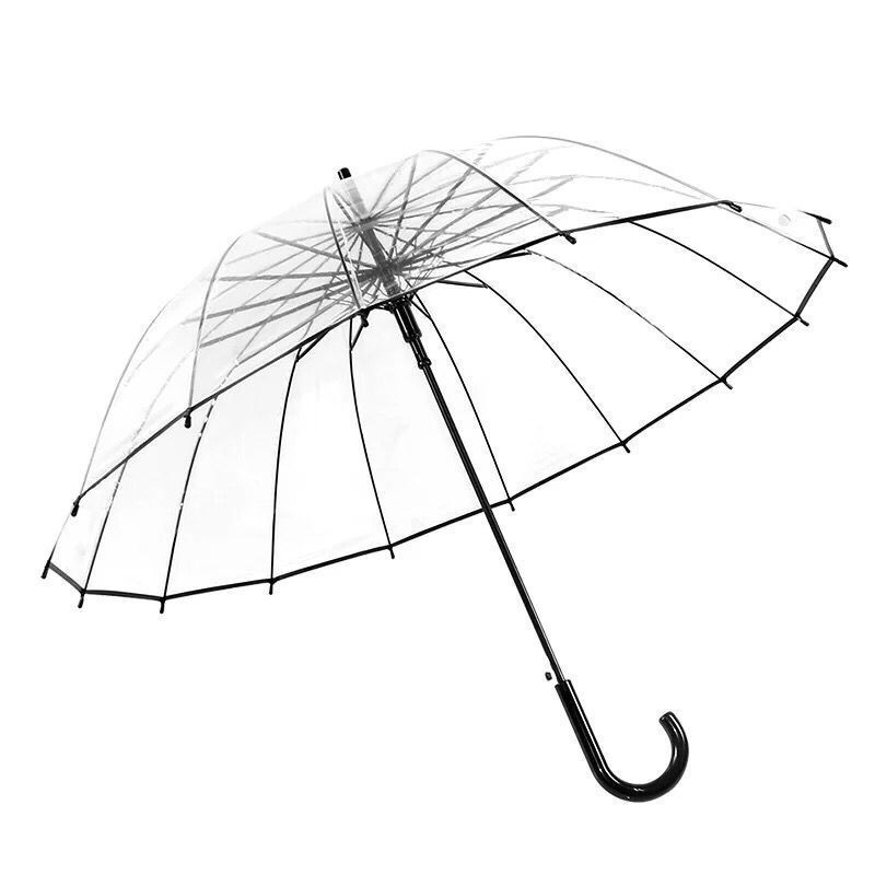 wholesale designer eco friendly sustainable 16k travel transparent clear paraguas parapluie umbrella