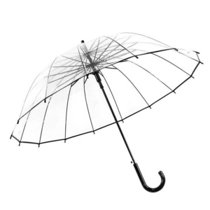 wholesale designer eco friendly sustainable 16k travel transparent clear paraguas parapluie umbrella