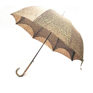 custom wholesale new design personalized leopard print lady straight paraguas umbrella