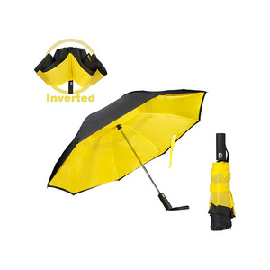 man anti uv innovative automatic compact premium double layer foldable reverse inverted umbrella