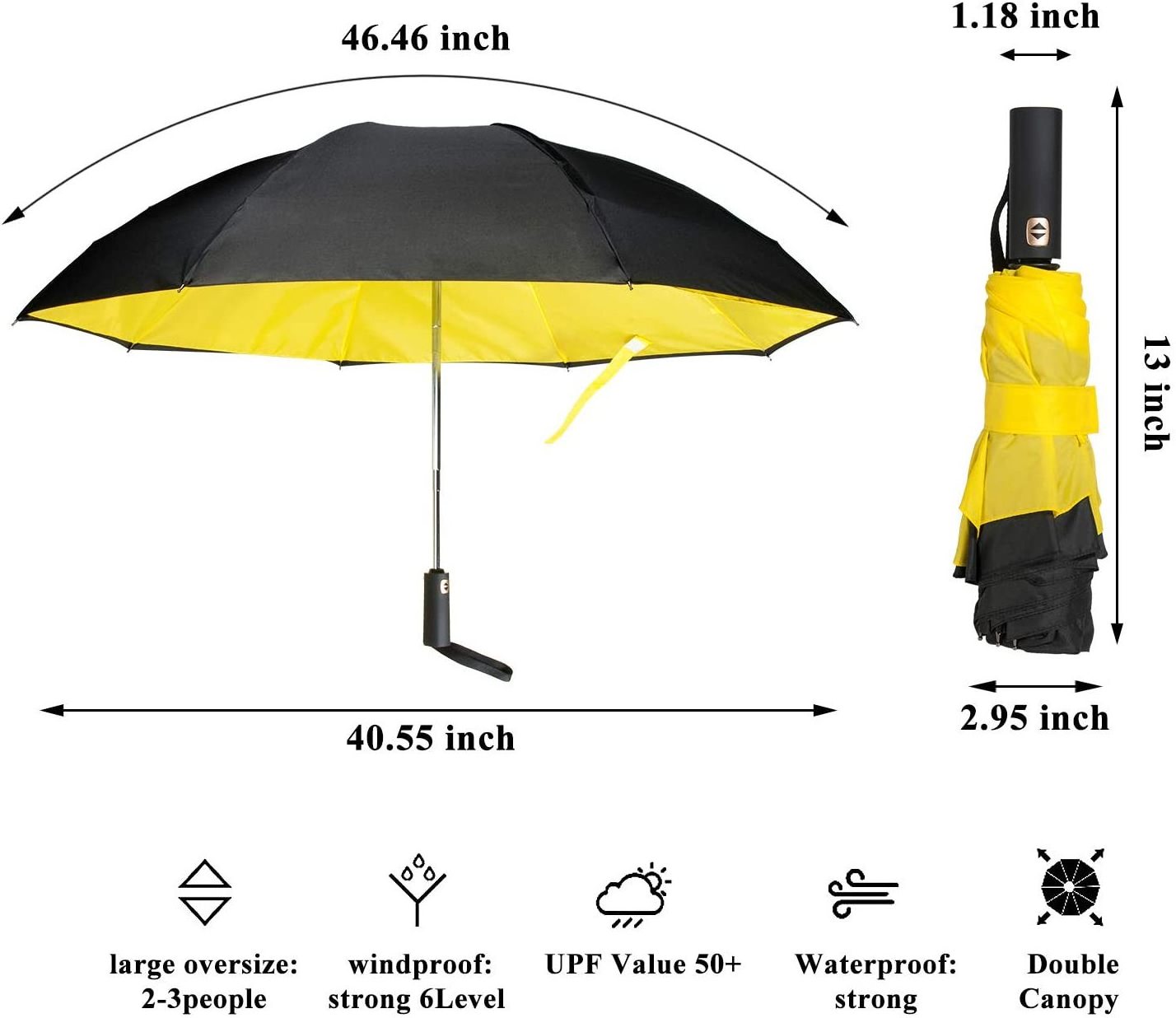 man anti uv innovative automatic compact premium double layer foldable reverse inverted umbrella