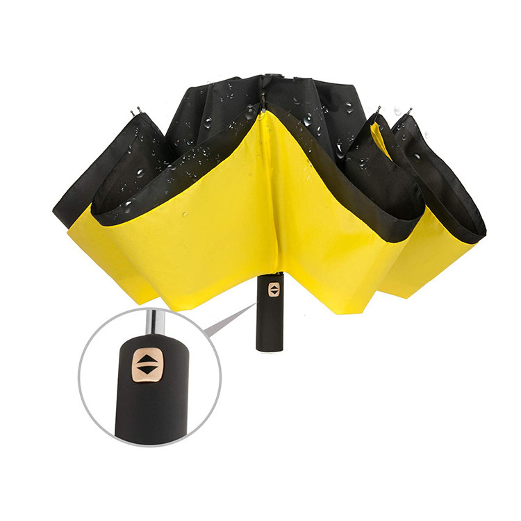 man anti uv innovative automatic compact premium double layer foldable reverse inverted umbrella