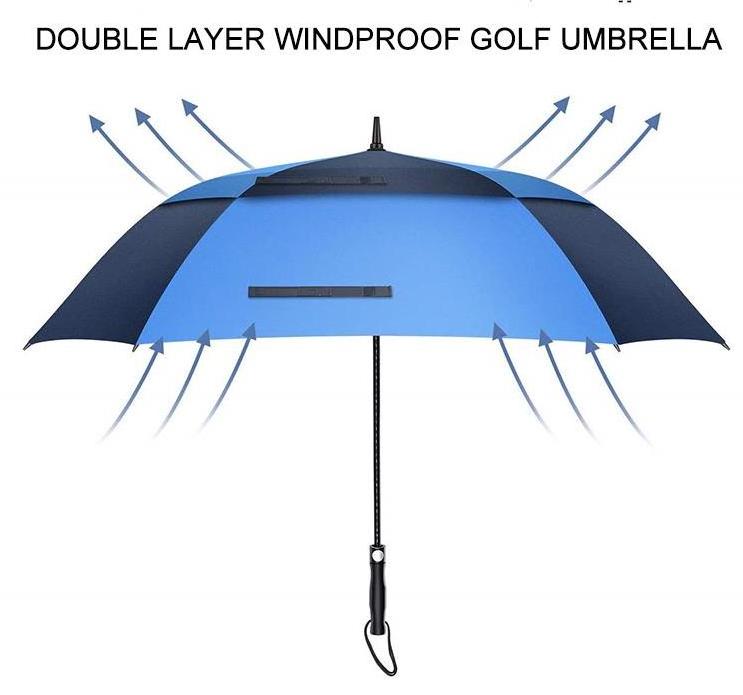 cheap custom weatherproof print oem double layer logo square vented paraguas golf umbrella with logo