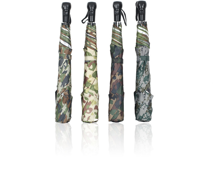 wholesale promotion two person double layer windproof 23inch silver coated camouflage 2 fold rain umbrella