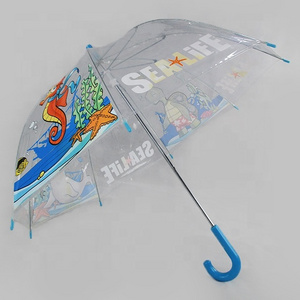 Custom  fashionable funny animal printing  child umbrella  poe  clear umbrella